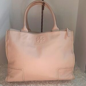 Well-loved Tory Burch pink Ella's tote